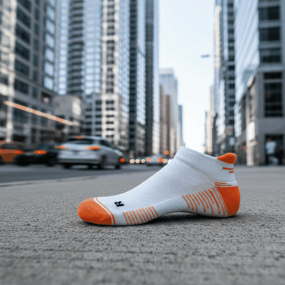 Running Socken Low Cut Weiss/Orange