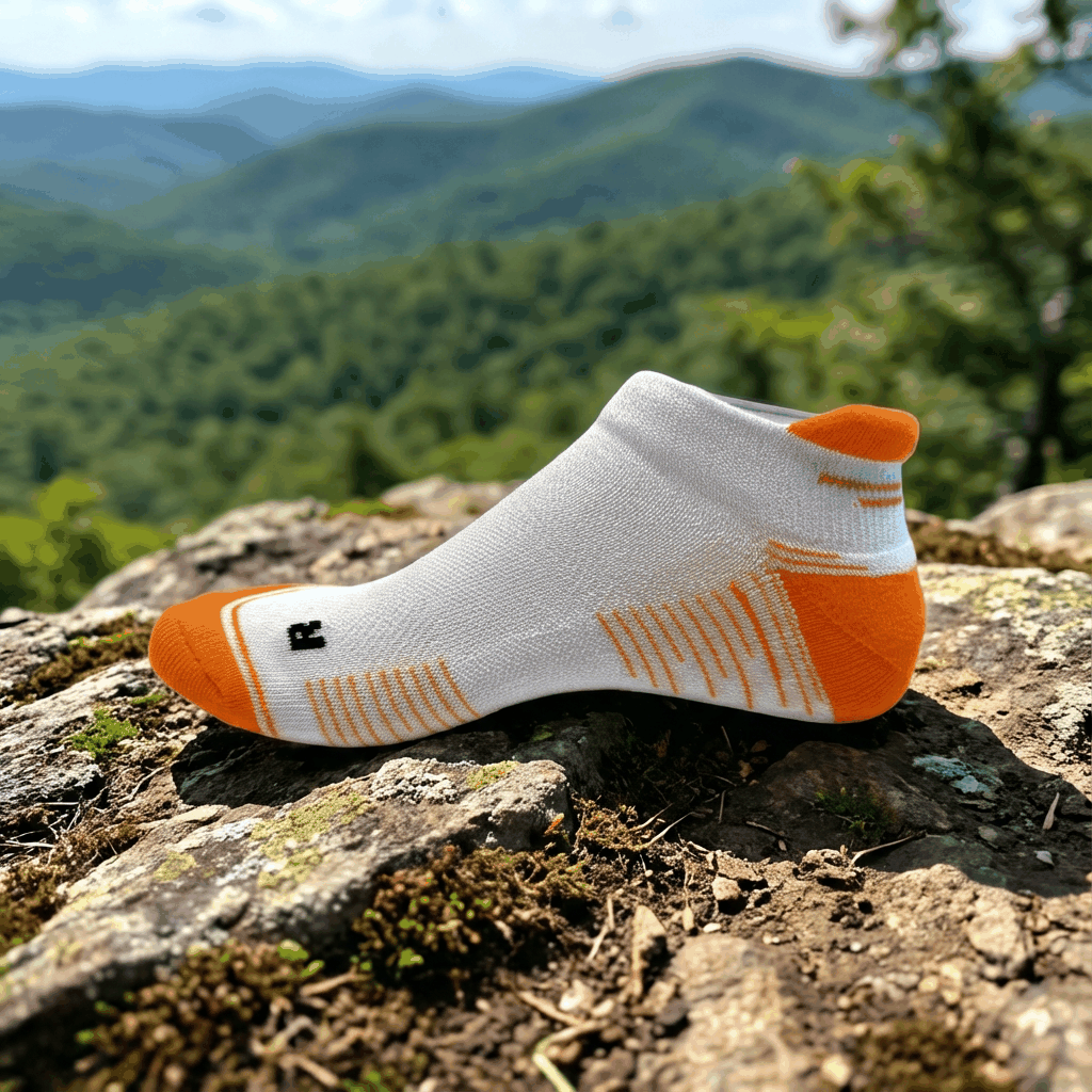 Running Socken Low Cut Weiss/Orange